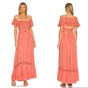 Free People Moonlight Ocean Maxi in Burnt Coral Size XL
